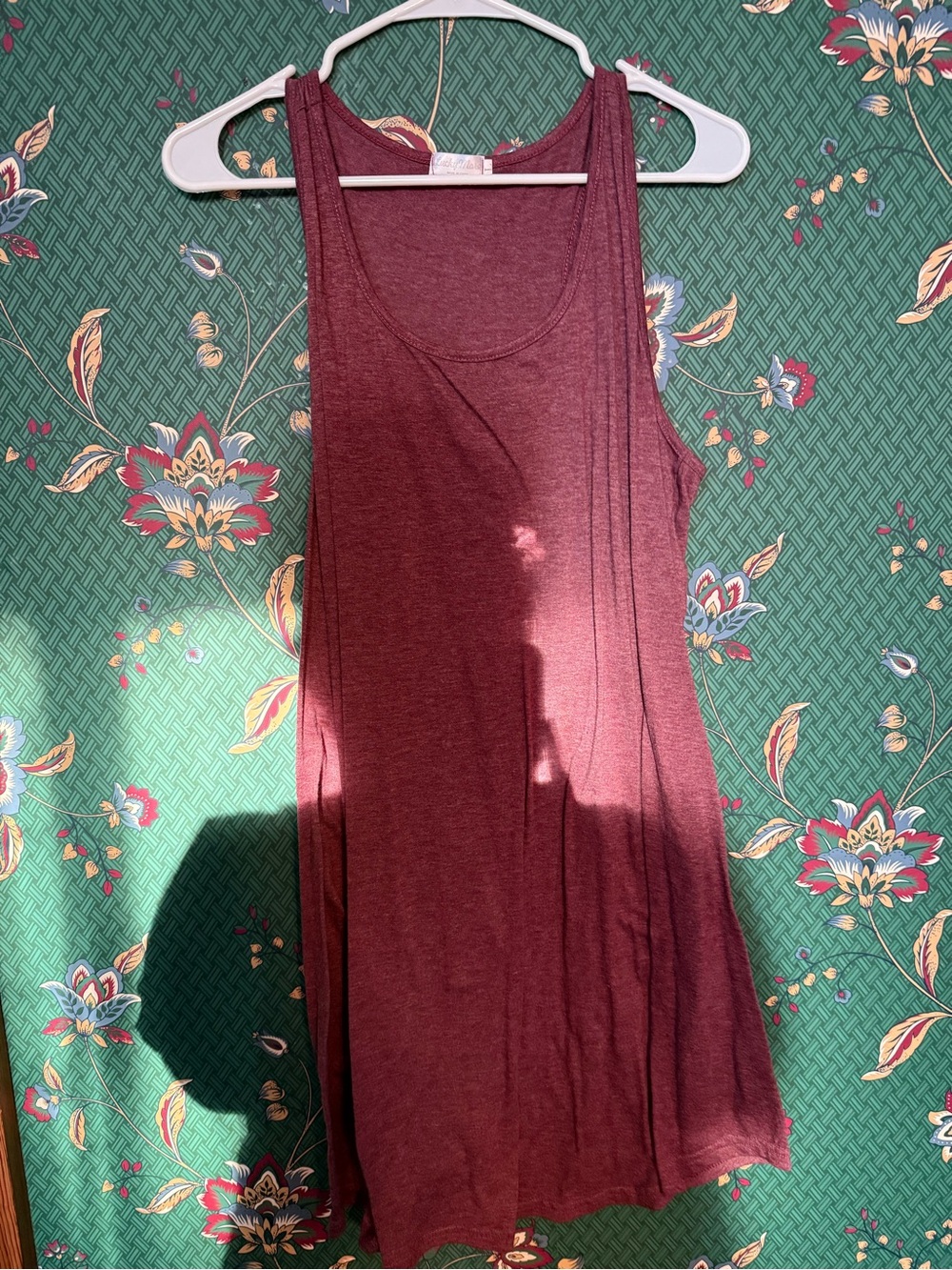 Sleeveless Maroon Tank Dress